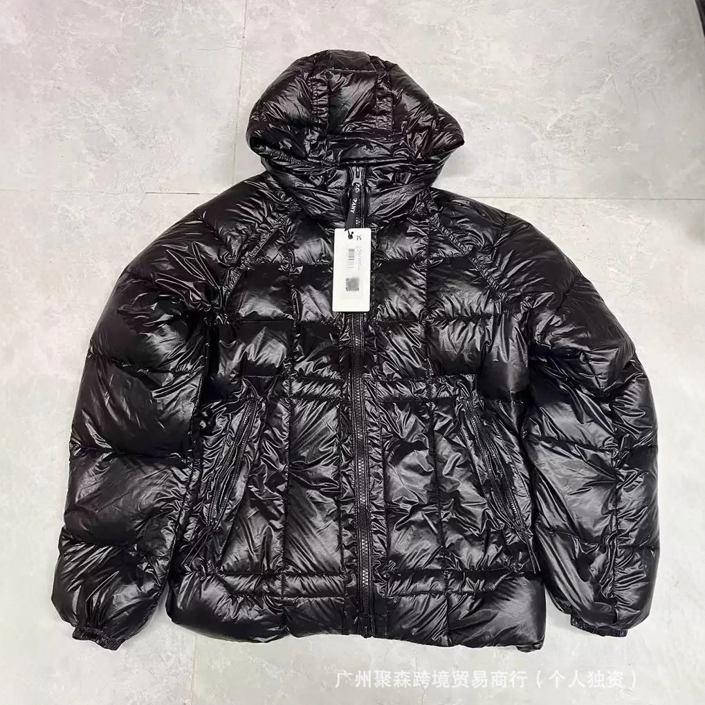 跨境冬款C.P针织拼接羊毛羽绒服男士潮牌连帽拉链白鸭绒夹克外套 22