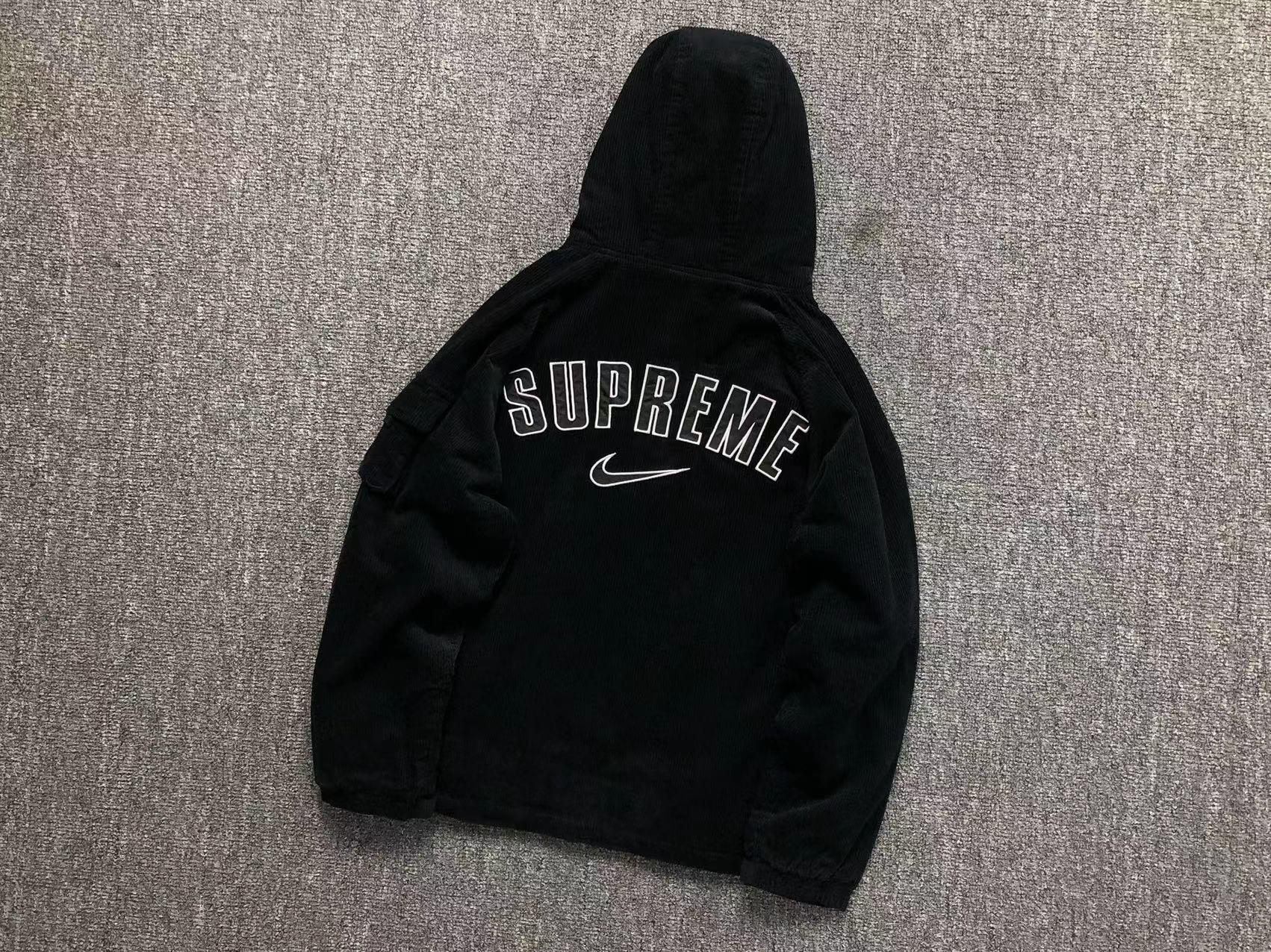 25FW SUPreme贴布BIG LOGO刺绣加绒重磅连帽卫衣男爆款秋冬款纯色 31
