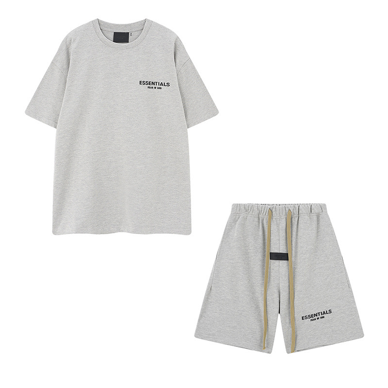 新款FEAR OF GOD ESSENTIALS植绒字母男女休闲宽松加绒连帽卫衣潮 21