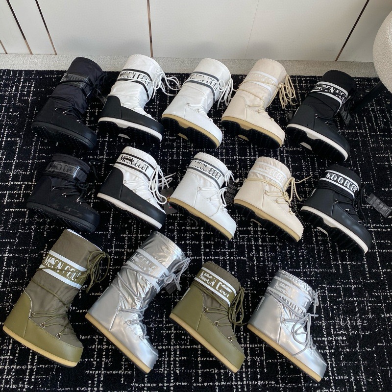 高定25ss秋冬新款月亮靴雪地靴系列内增高防滑保暖丑萌滑雪鞋短靴 1