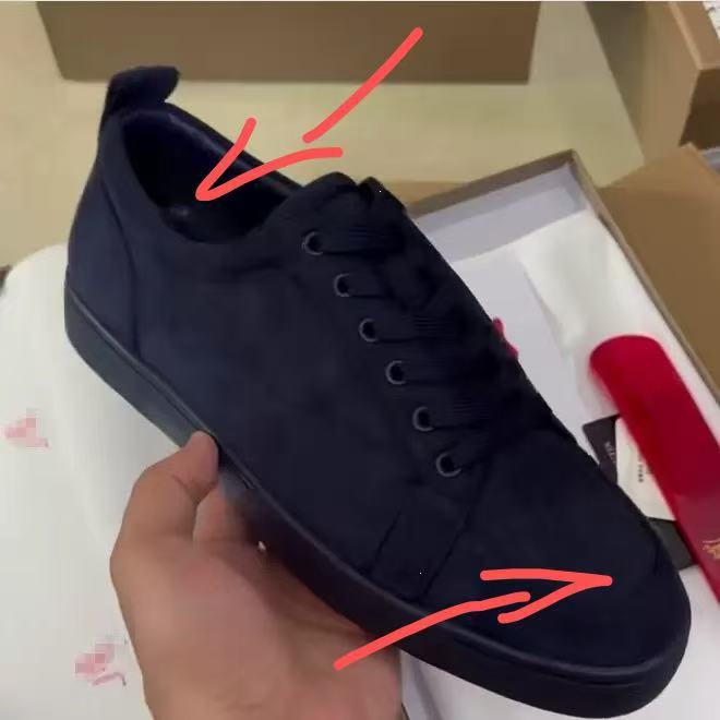 欧美外贸CL红底低帮铆钉水钻平底单鞋跨境专供红底鞋情侣款 8
