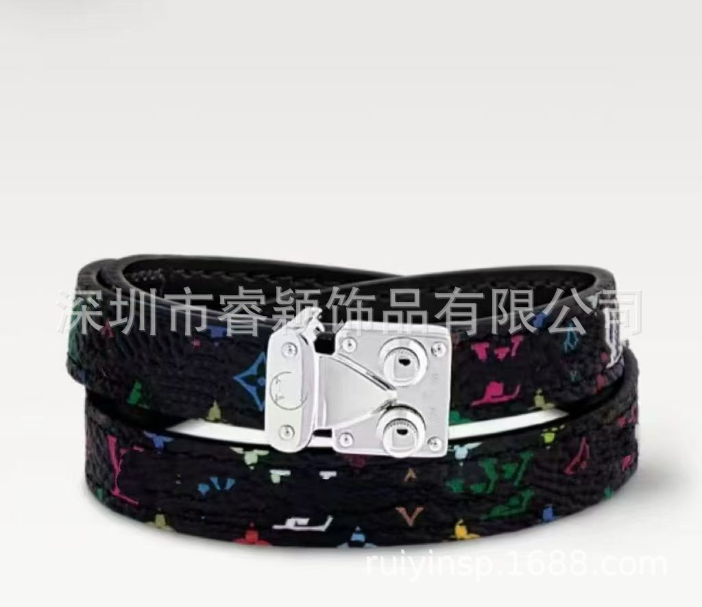 驴家手镯牛皮绳环系列几何型大牌同款中古拆皮独立包装亚马逊跨境 26