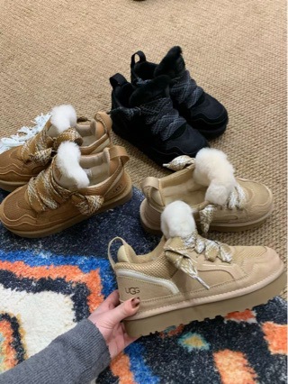 桑坡雪地靴梅尔休闲鞋桑坡海兰德系列低帮雪地靴女羊皮毛一体棉鞋