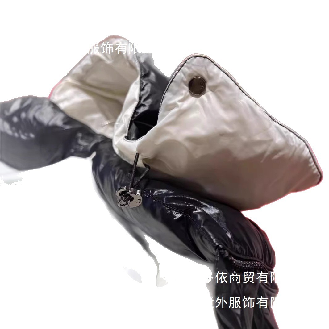 正确版本M家23SS短款漆面尼龙面料面包羽绒服男女同款可拆卸帽子 5