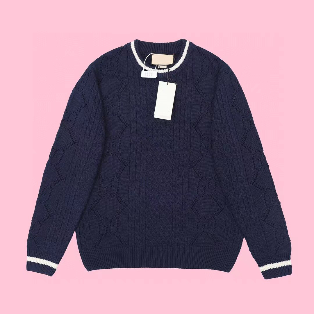 正确版过验版2022秋冬季奢潮毛衣男女同款现货一件代发