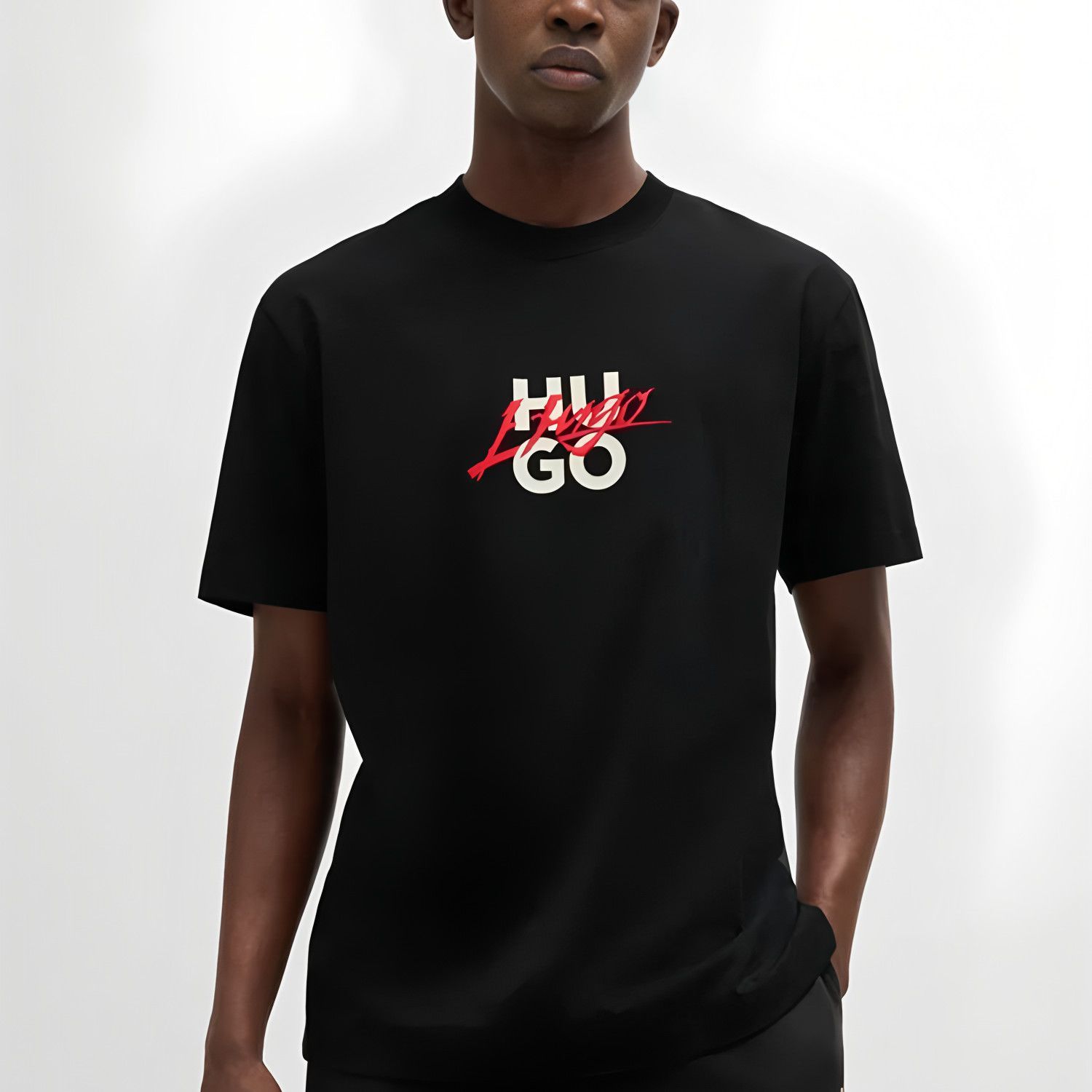 纯棉美式欧洲站俄语印花短袖T恤夏季新款潮流简约百搭休闲上衣ins