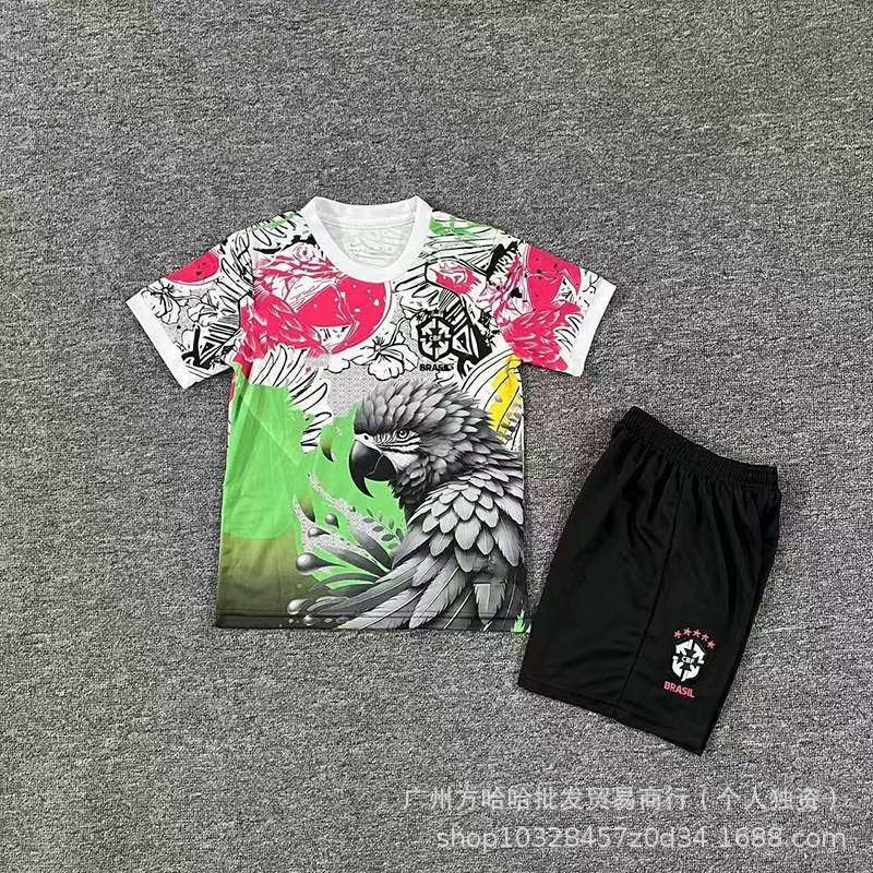 2627国家队儿童装巴西球衣德国英格兰葡萄牙法国西班牙套装足球服 21