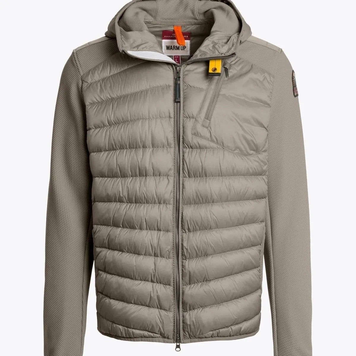 卡其色拼接羽绒