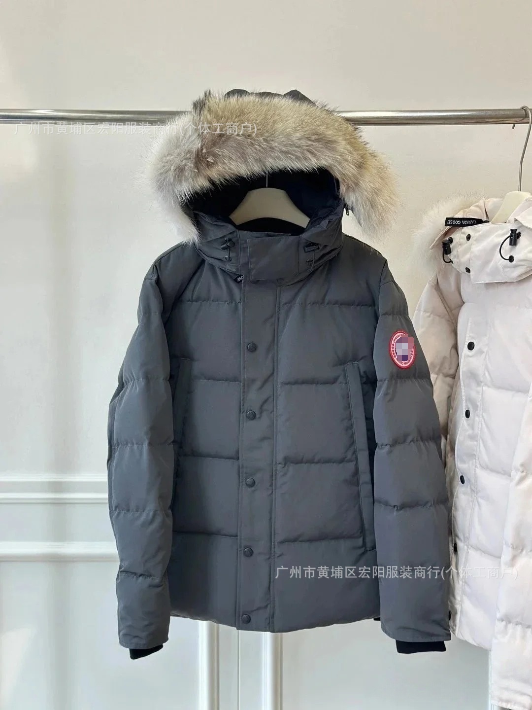 29款大鹅毛领大口袋男女同款派克棉服宽松连帽加厚保暖中长款外套 24