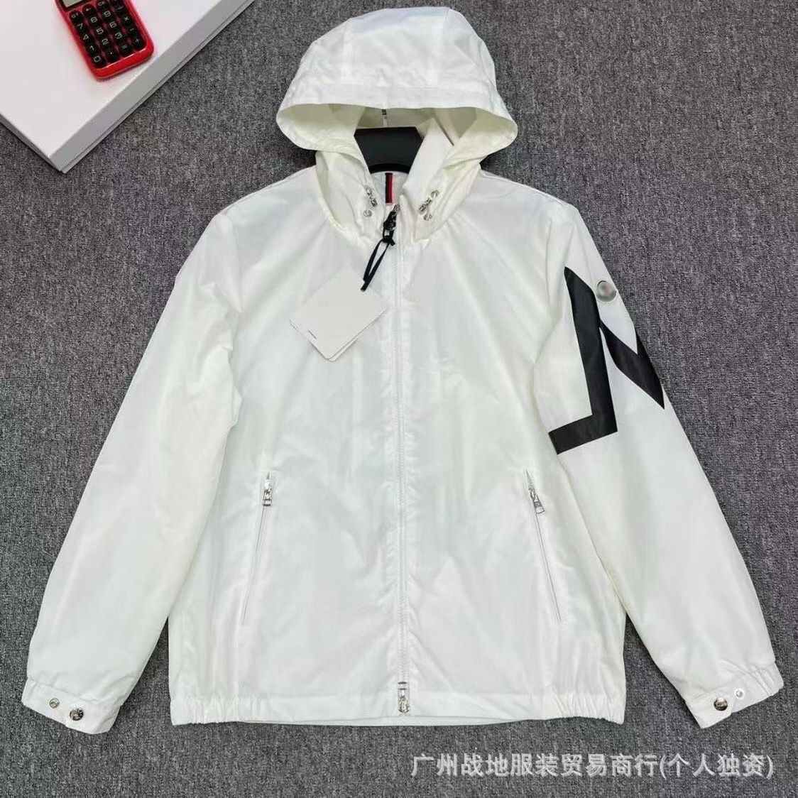 跨境高版本外贸M玛雅黑色经典羽绒服白鸭绒舒适保暖防寒连帽外套 44