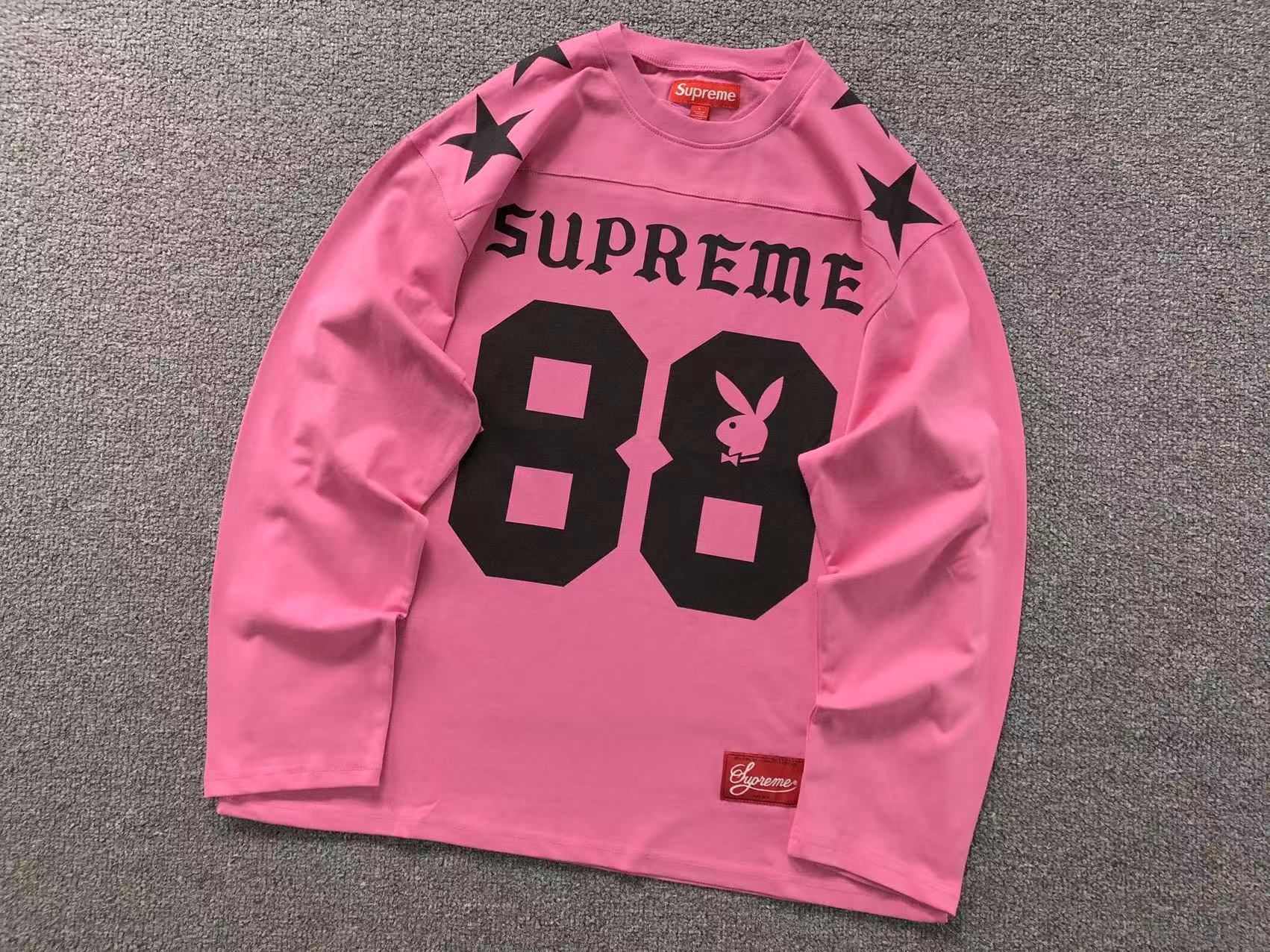 高版本supreme25SS 潮牌HOODED SWEATSHIRT 大LOGO加绒帽衫卫衣 65