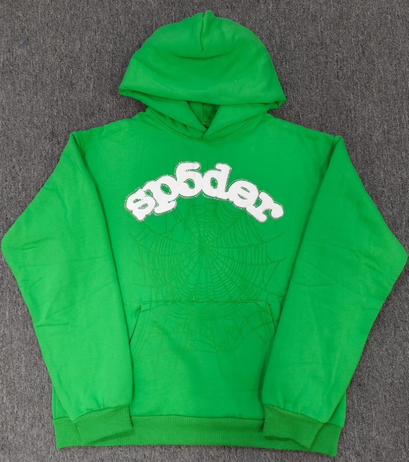 海外原版重磅450G加厚糕绒卫衣连帽衫男发泡印蜘蛛Sp5der hoodies 79