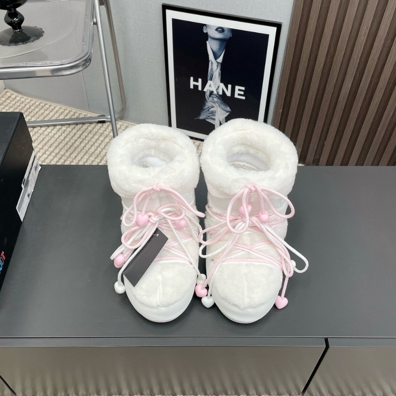 高定25ss秋冬新款月亮靴雪地靴系列内增高防滑保暖丑萌滑雪鞋短靴 18