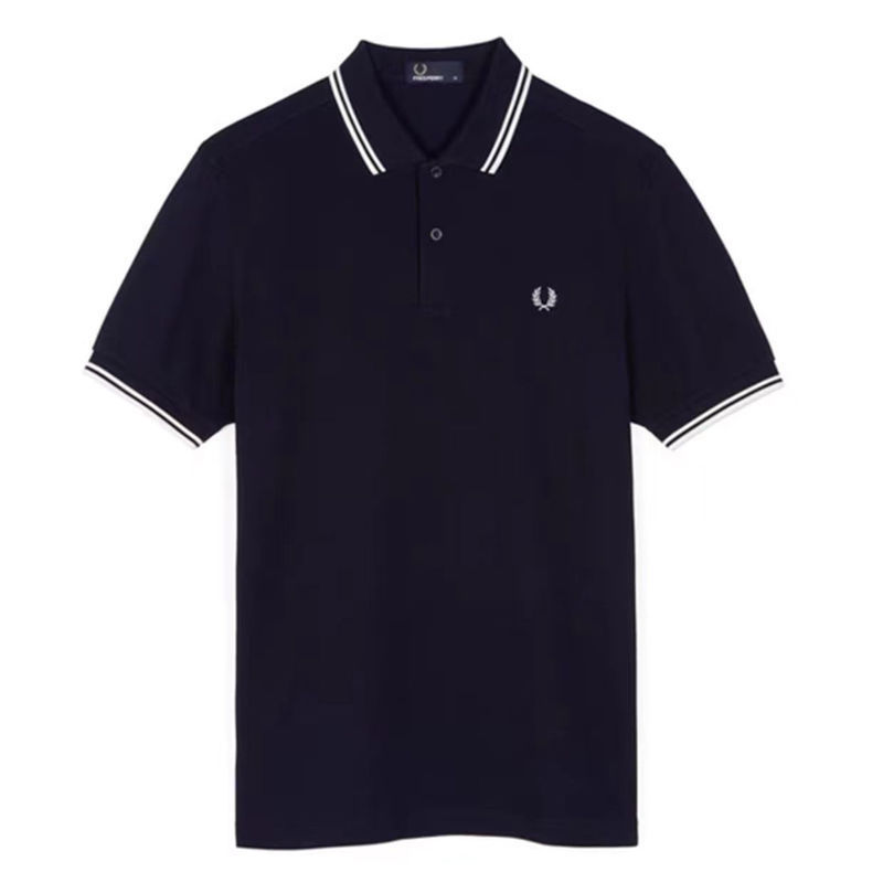 棉夏季麦穗polo衬衫休闲短袖男士包邮重磅刺绣翻领新款潮流透气 13
