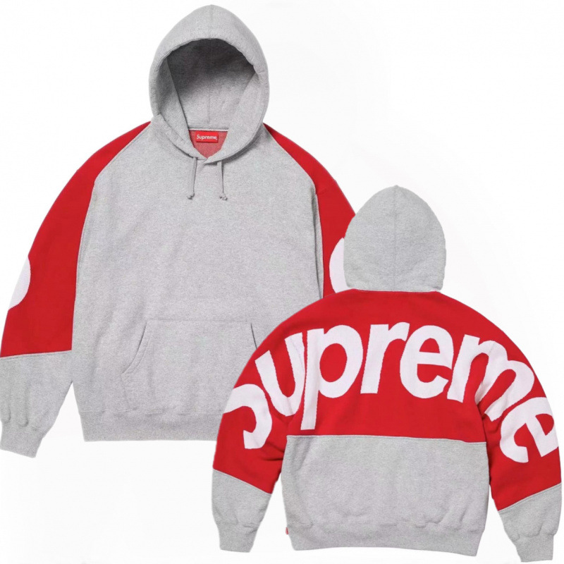 高版本supreme25SS 潮牌HOODED SWEATSHIRT 大LOGO加绒帽衫卫衣 55