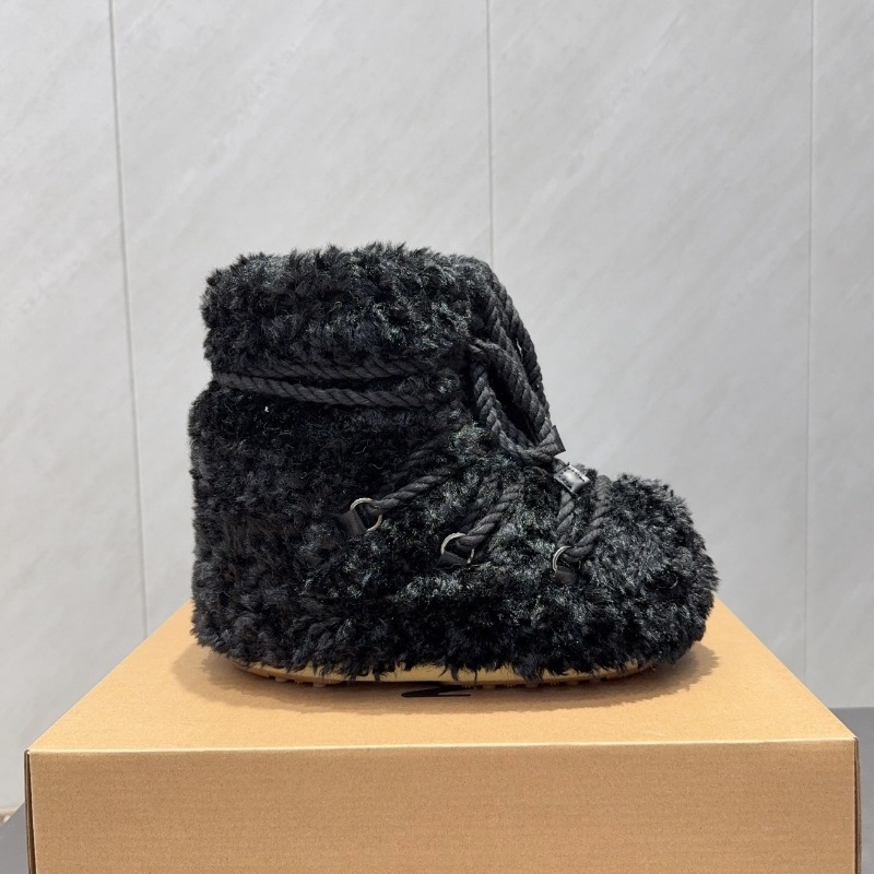 高定25ss秋冬新款月亮靴雪地靴系列内增高防滑保暖丑萌滑雪鞋短靴 23