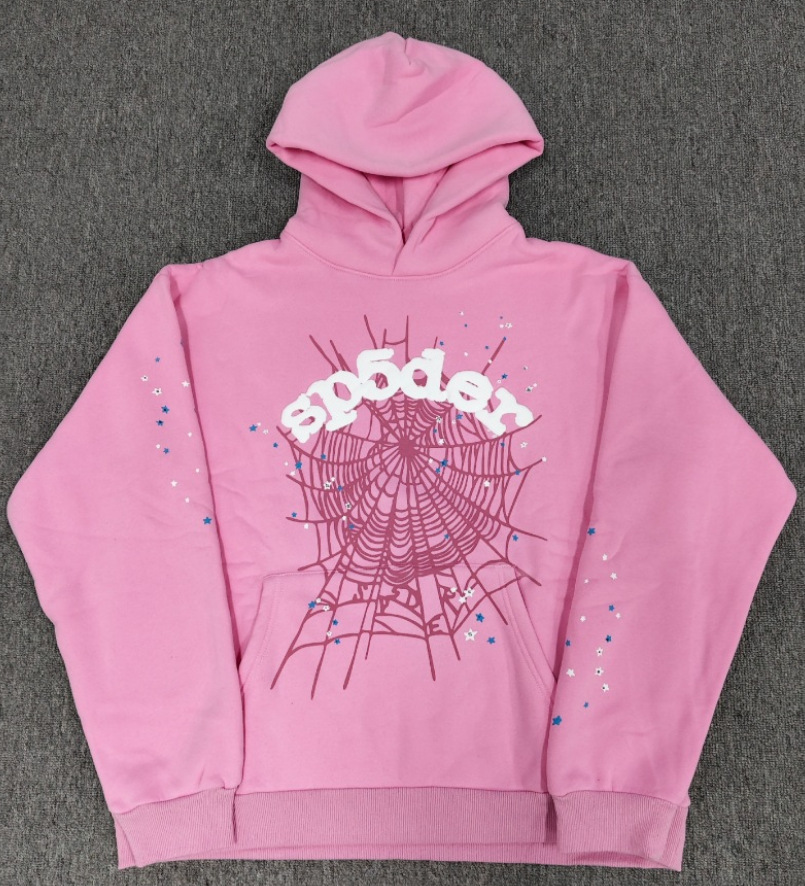 海外原版重磅450G加厚糕绒卫衣连帽衫男发泡印蜘蛛Sp5der hoodies 46