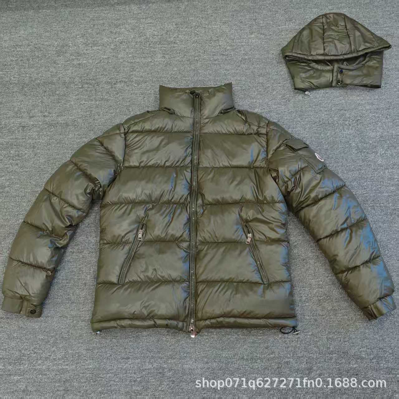 蒙家Maya高版本加厚防风羽绒棉服男女同款亮面保暖连帽外套外贸 27