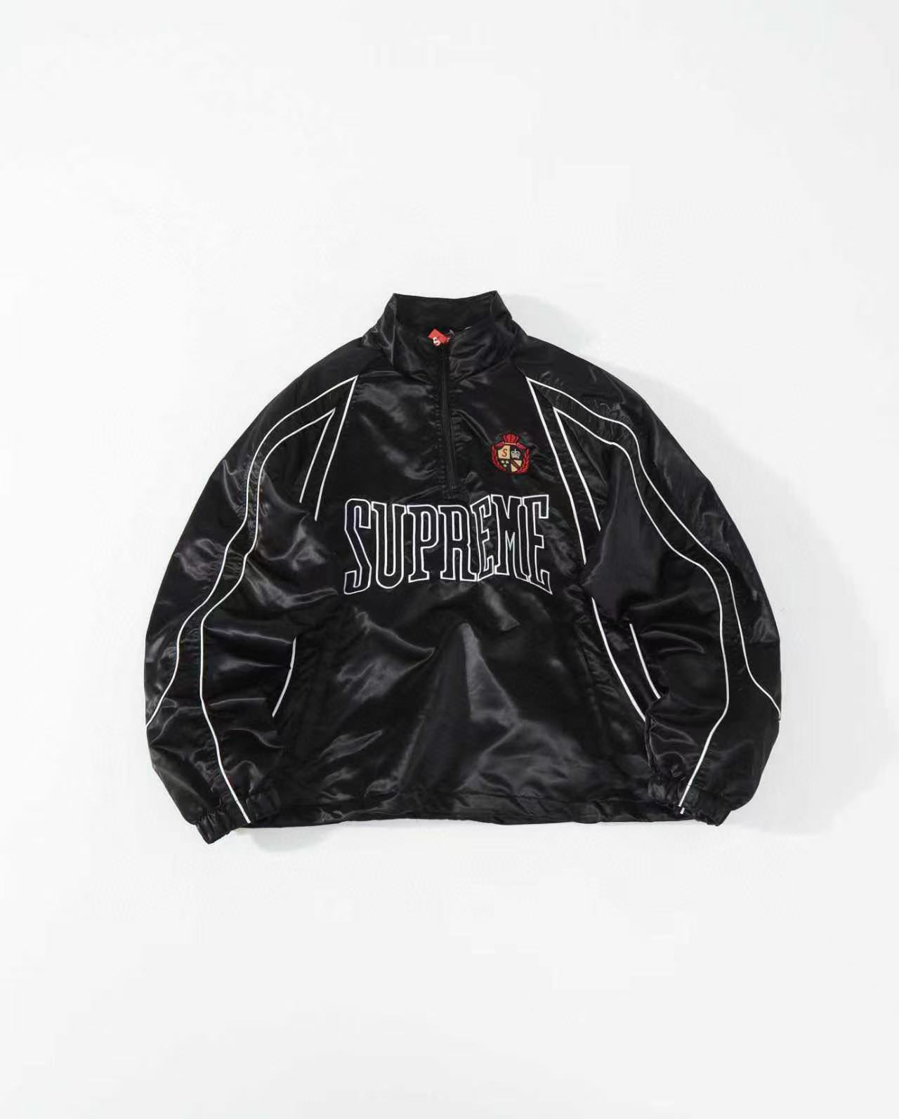 25FW SUPreme贴布BIG LOGO刺绣加绒重磅连帽卫衣男爆款秋冬款纯色 90