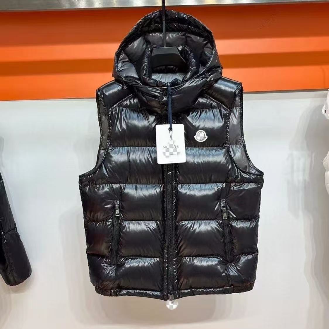 蒙家同款彩条NFC棉服跨境棉衣可拆卸连帽马甲男女情侣背心冬季