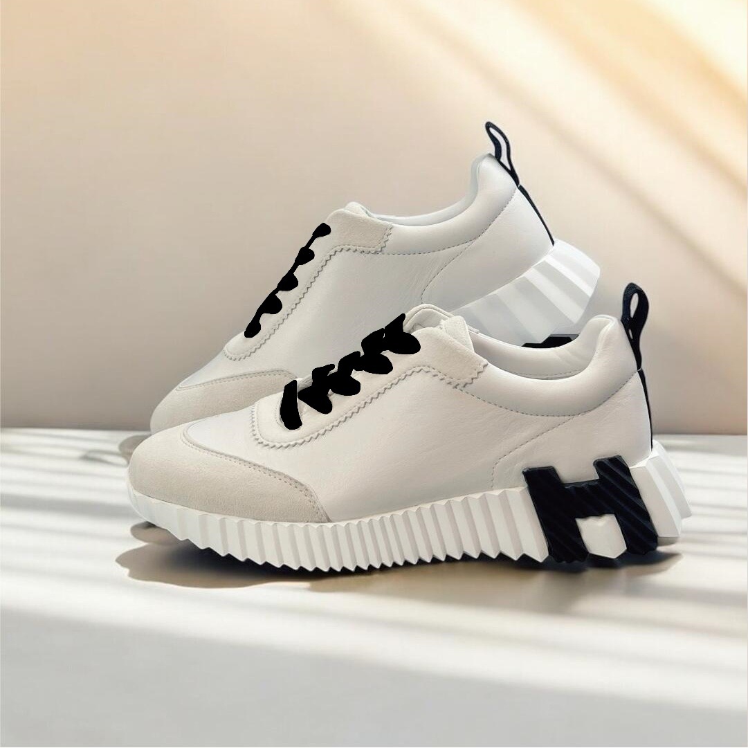 白皮面【黑鞋带】