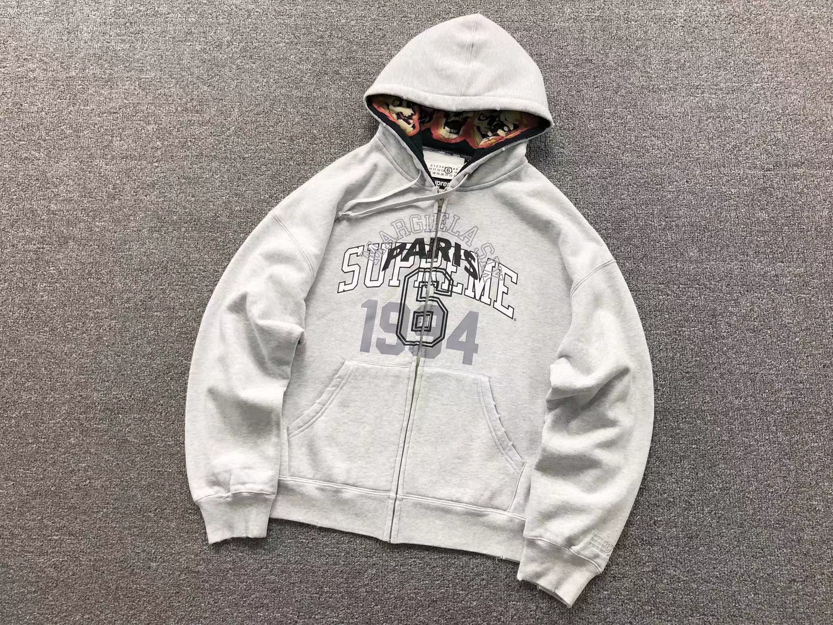 25FW SUPreme贴布BIG LOGO刺绣加绒重磅连帽卫衣男爆款秋冬款纯色 100