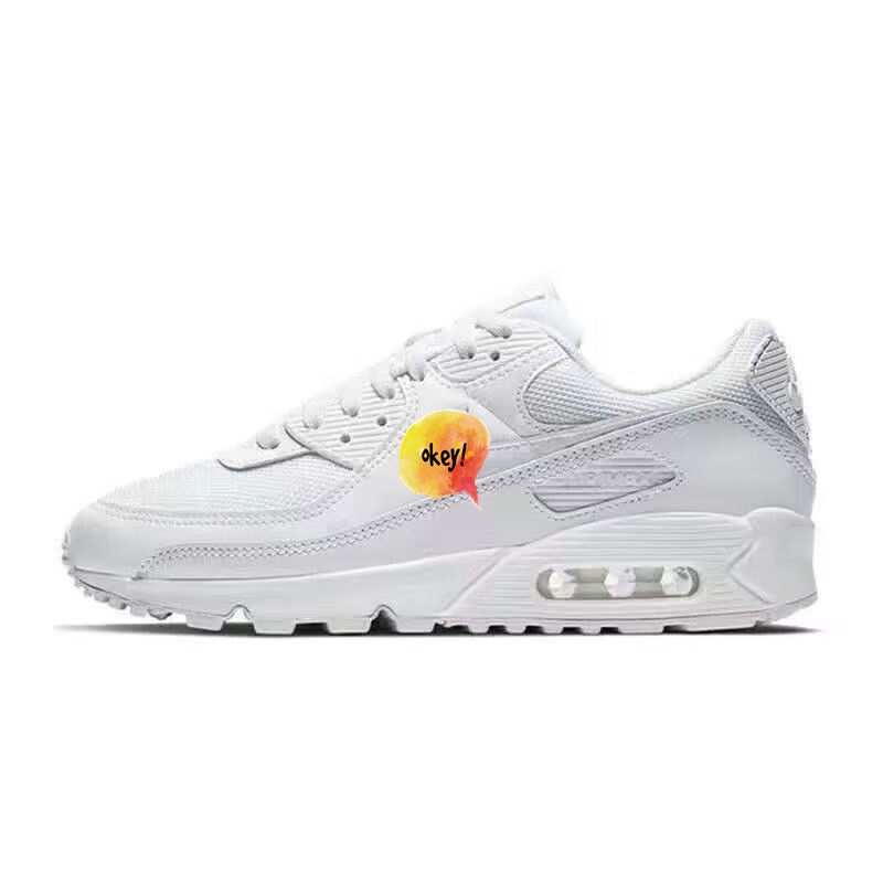 莆田鞋airMax90气垫鞋低帮原盒原标网面纯原版本运动鞋情侣款 5