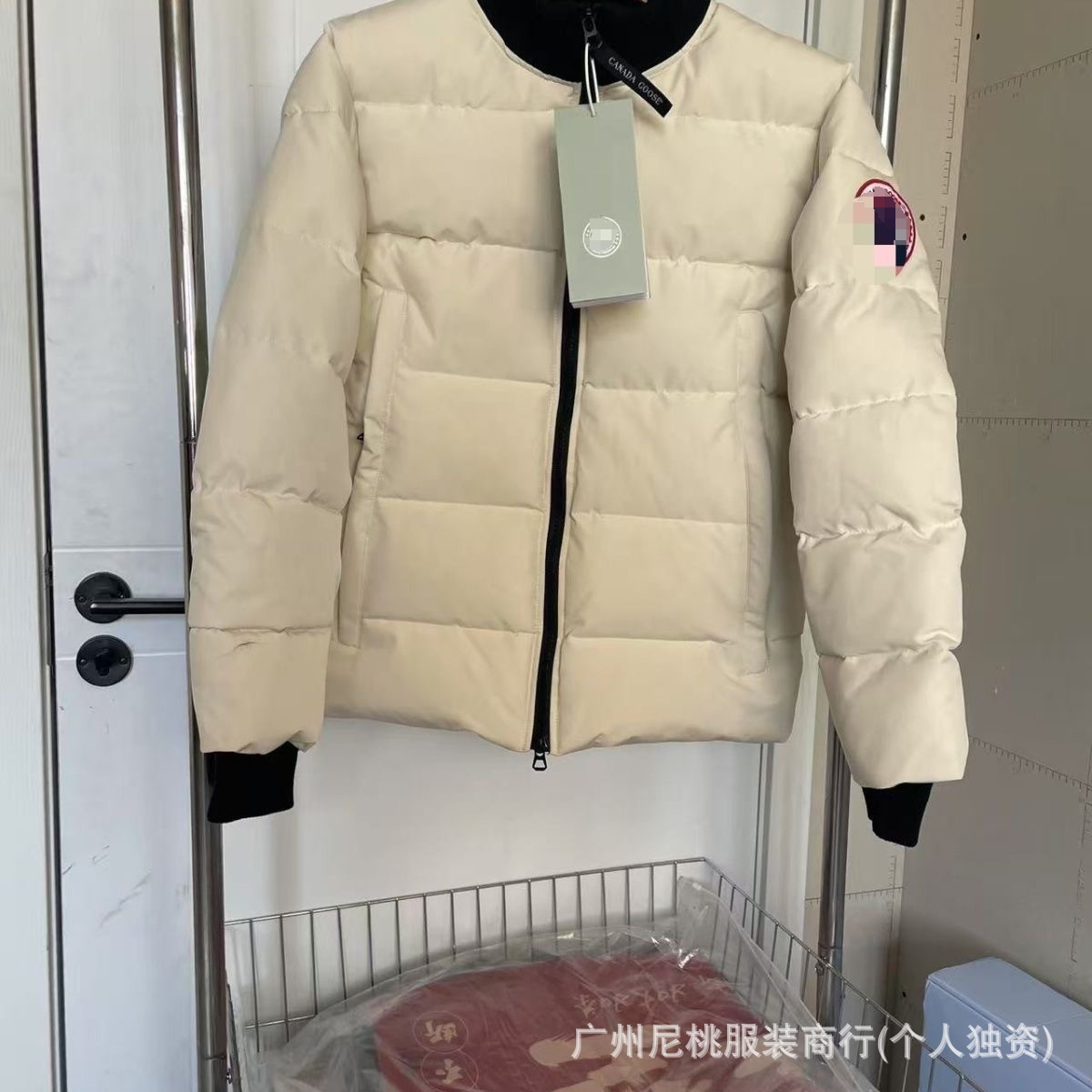 新款正确版鹅大口袋男女情侣派克棉服连帽加厚保暖防风外套 24