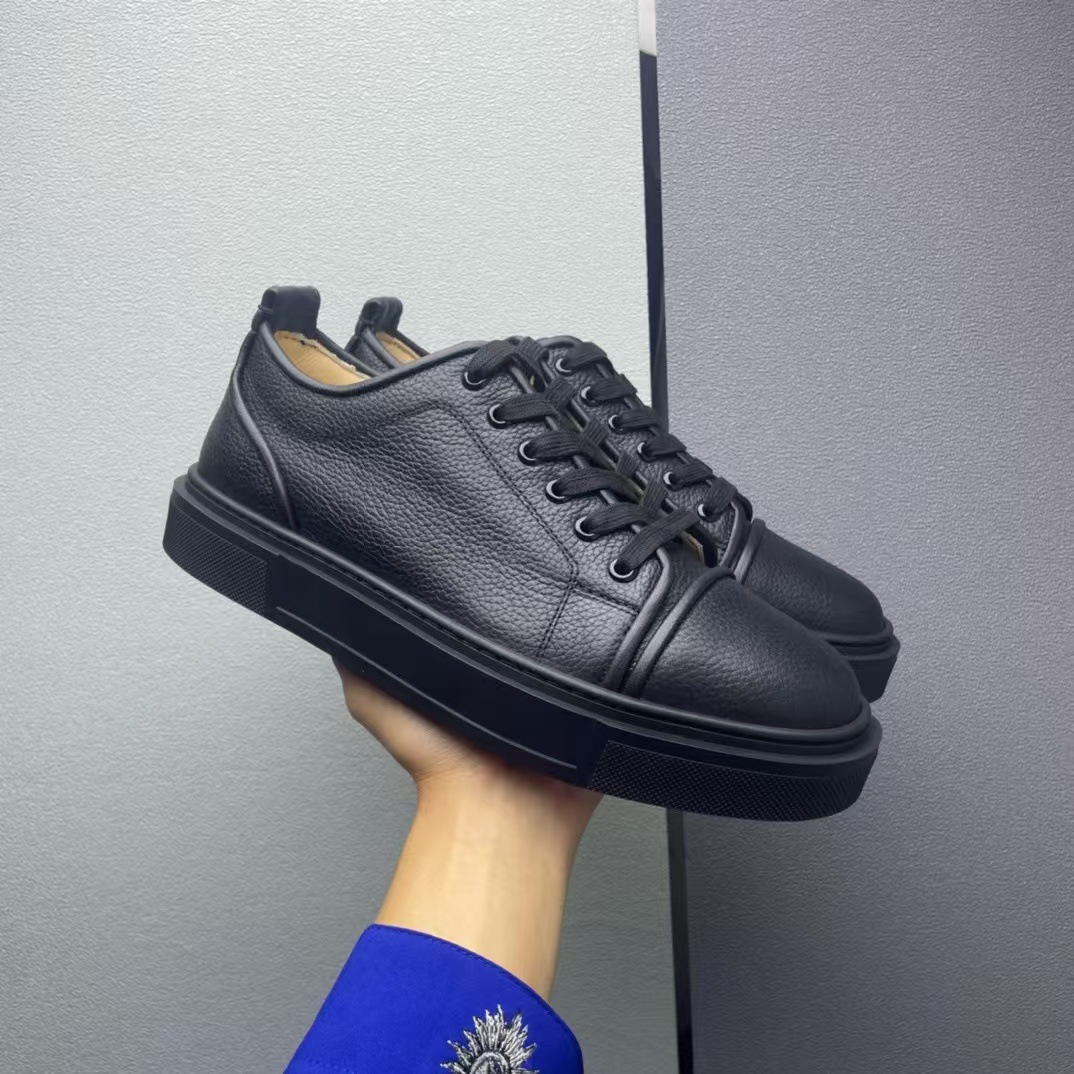 cl男鞋电绣红底小白鞋透气板鞋男鞋平底休闲鞋月牙鞋 20