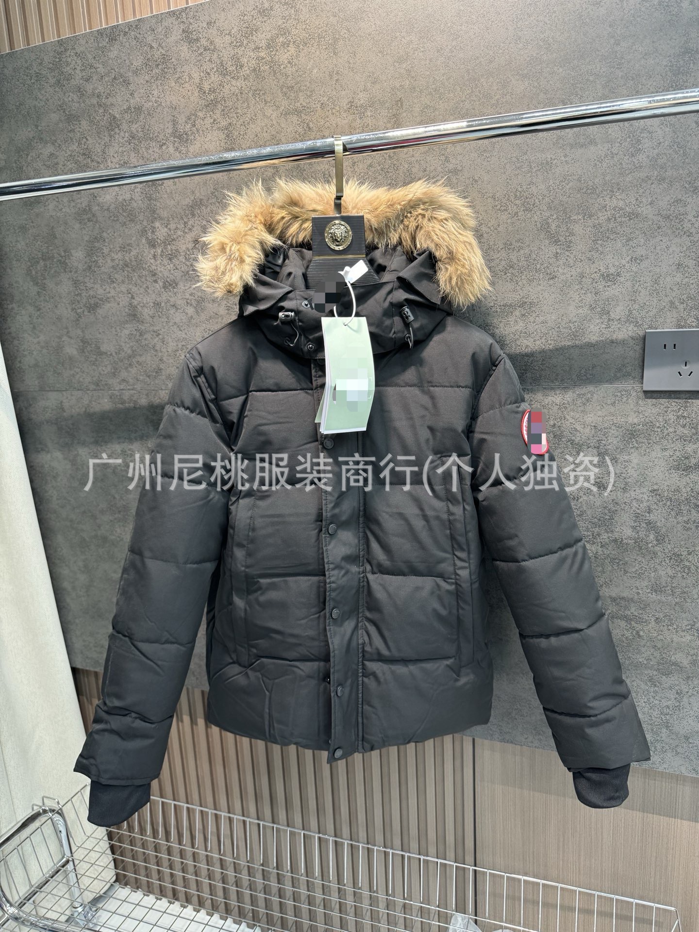 新款正确版鹅大口袋男女情侣派克棉服连帽加厚保暖防风外套 12