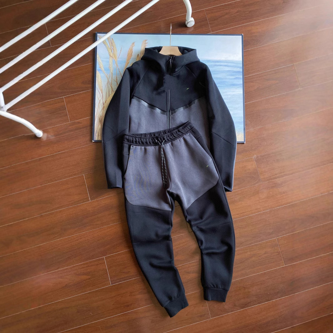 25春秋休闲运动压胶TECHFIEECE科技拉链套装外套卫裤950+496 2