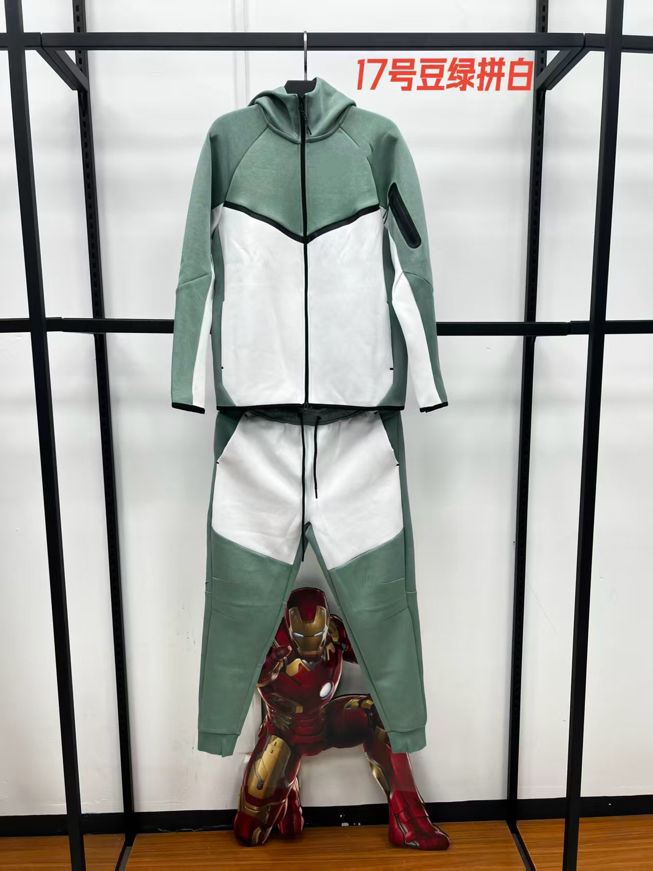 25春秋休闲运动压胶TECHFIEECE科技拉链套装外套卫裤950+496 28