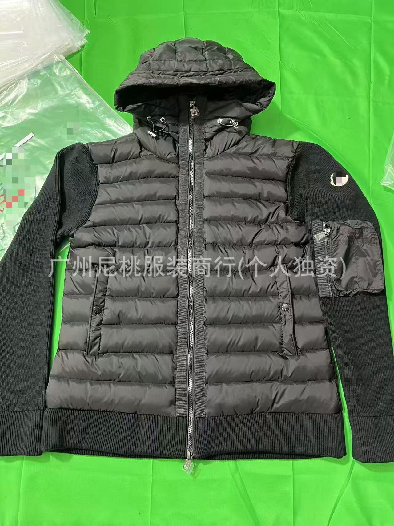 欧洲站新款M家针织拼接休闲羽绒服 男白鸭绒保暖时髦修身羽绒外套 15