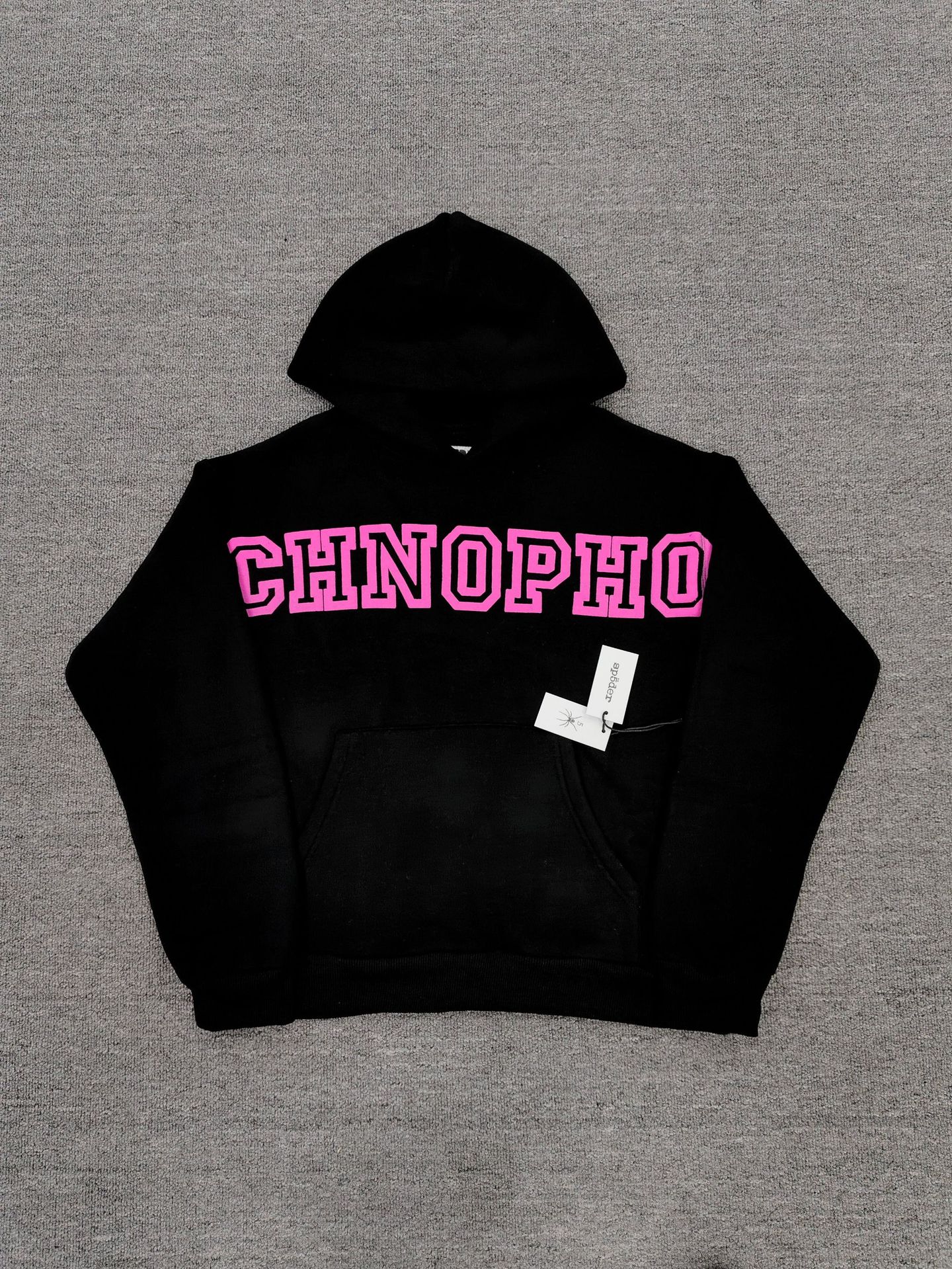 海外原版重磅450G加厚糕绒卫衣连帽衫男发泡印蜘蛛Sp5der hoodies 13