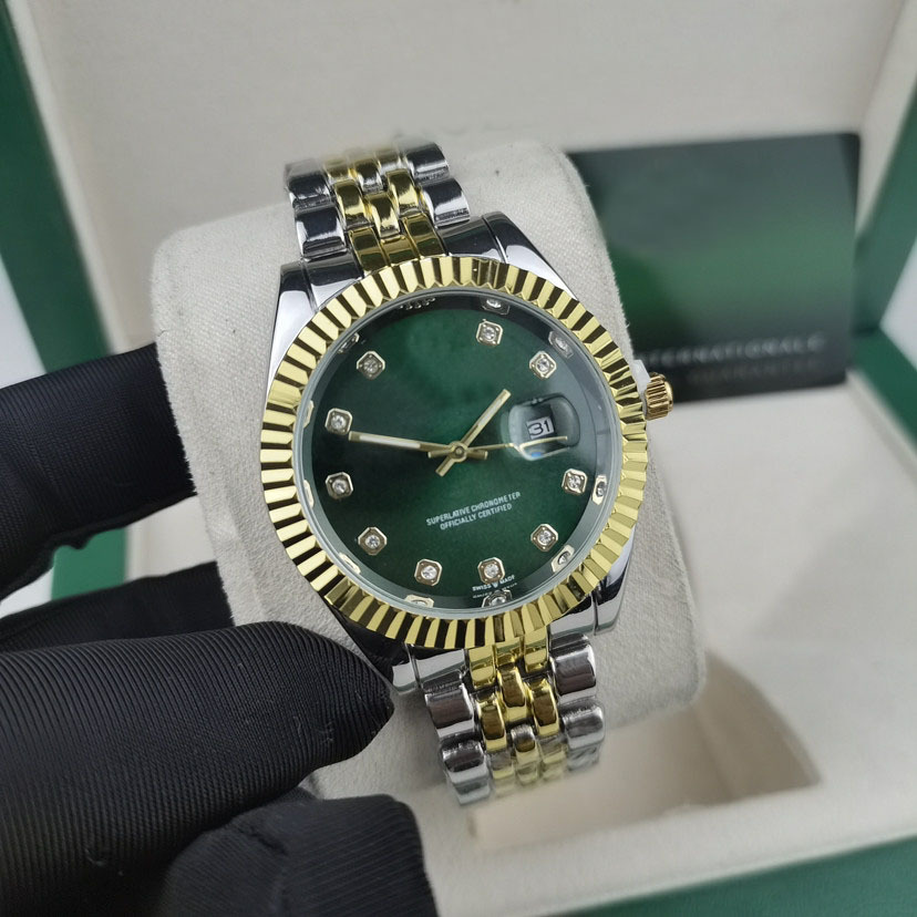 日志实心钢带12钻间金绿