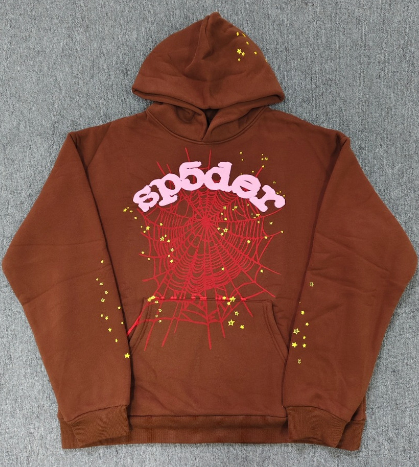 海外原版重磅450G加厚糕绒卫衣连帽衫男发泡印蜘蛛Sp5der hoodies 61