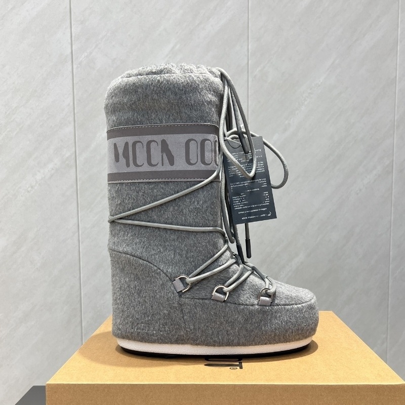 高定25ss秋冬新款月亮靴雪地靴系列内增高防滑保暖丑萌滑雪鞋短靴 29