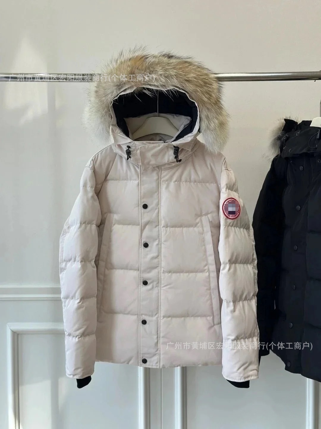 29款大鹅毛领大口袋男女同款派克棉服宽松连帽加厚保暖中长款外套 17