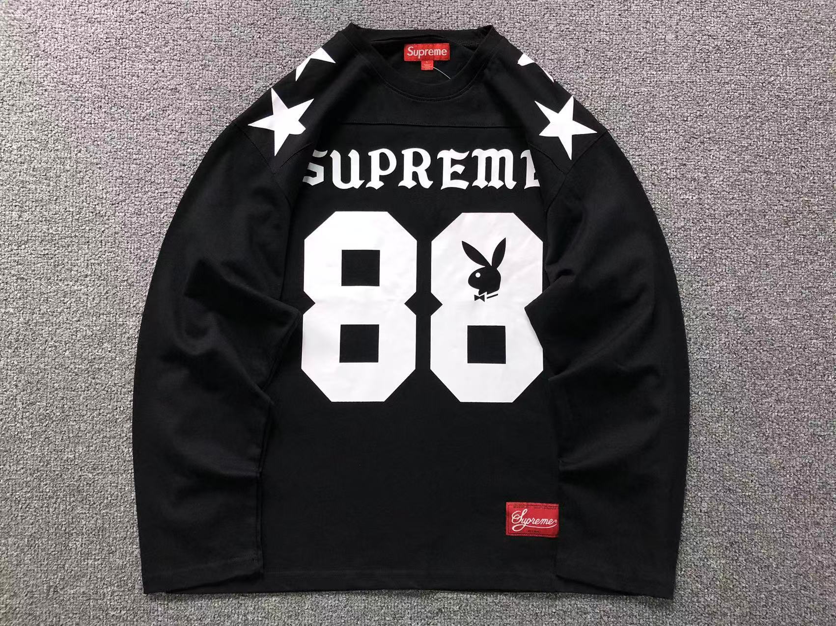 高版本supreme25SS 潮牌HOODED SWEATSHIRT 大LOGO加绒帽衫卫衣 71
