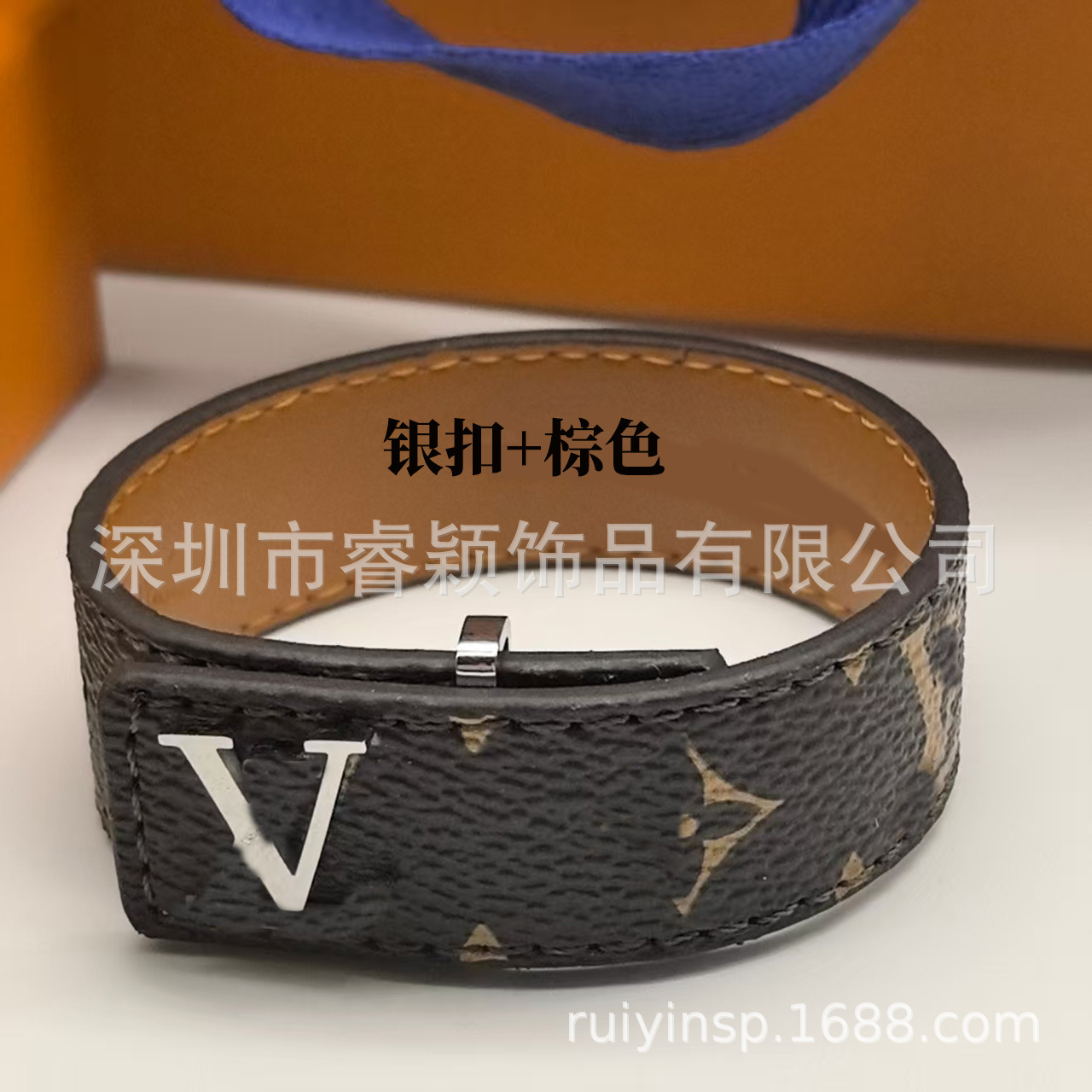 驴家手镯牛皮绳环系列几何型大牌同款中古拆皮独立包装亚马逊跨境 20