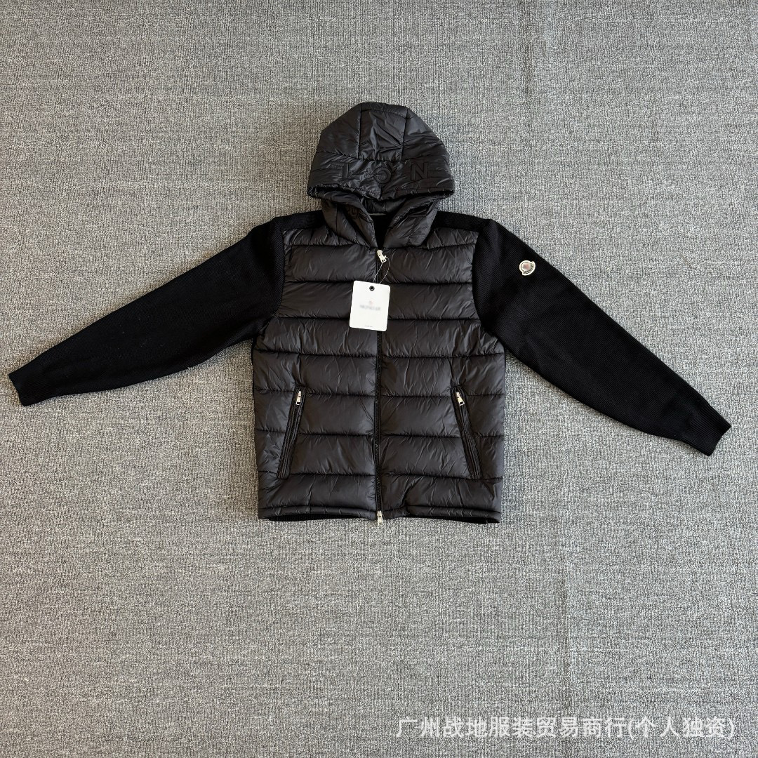 跨境高版本外贸M玛雅黑色经典羽绒服白鸭绒舒适保暖防寒连帽外套 39