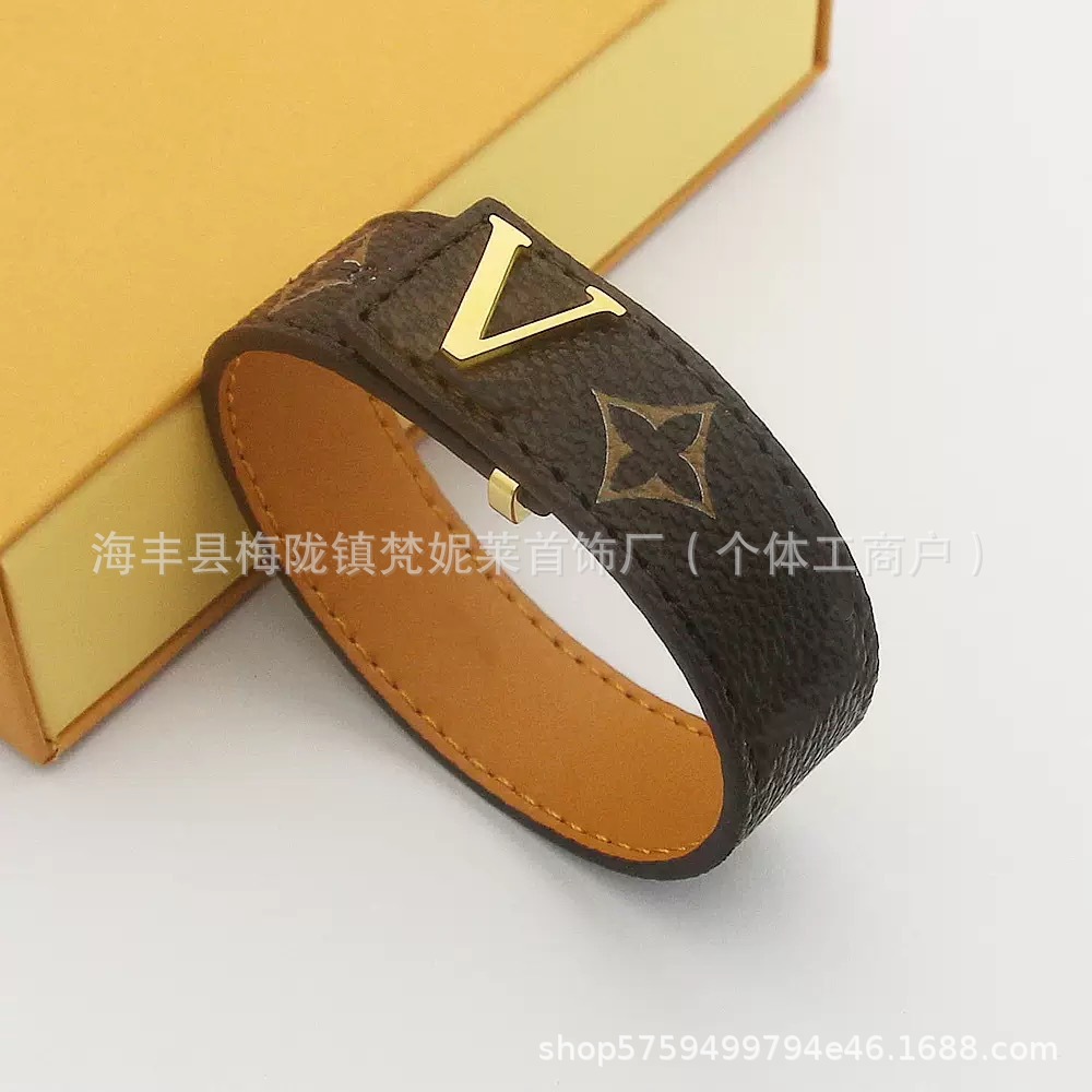 驴家欧美皮绳四叶草印花高品质皮绳男款手环老花手绳外贸跨境直销 9