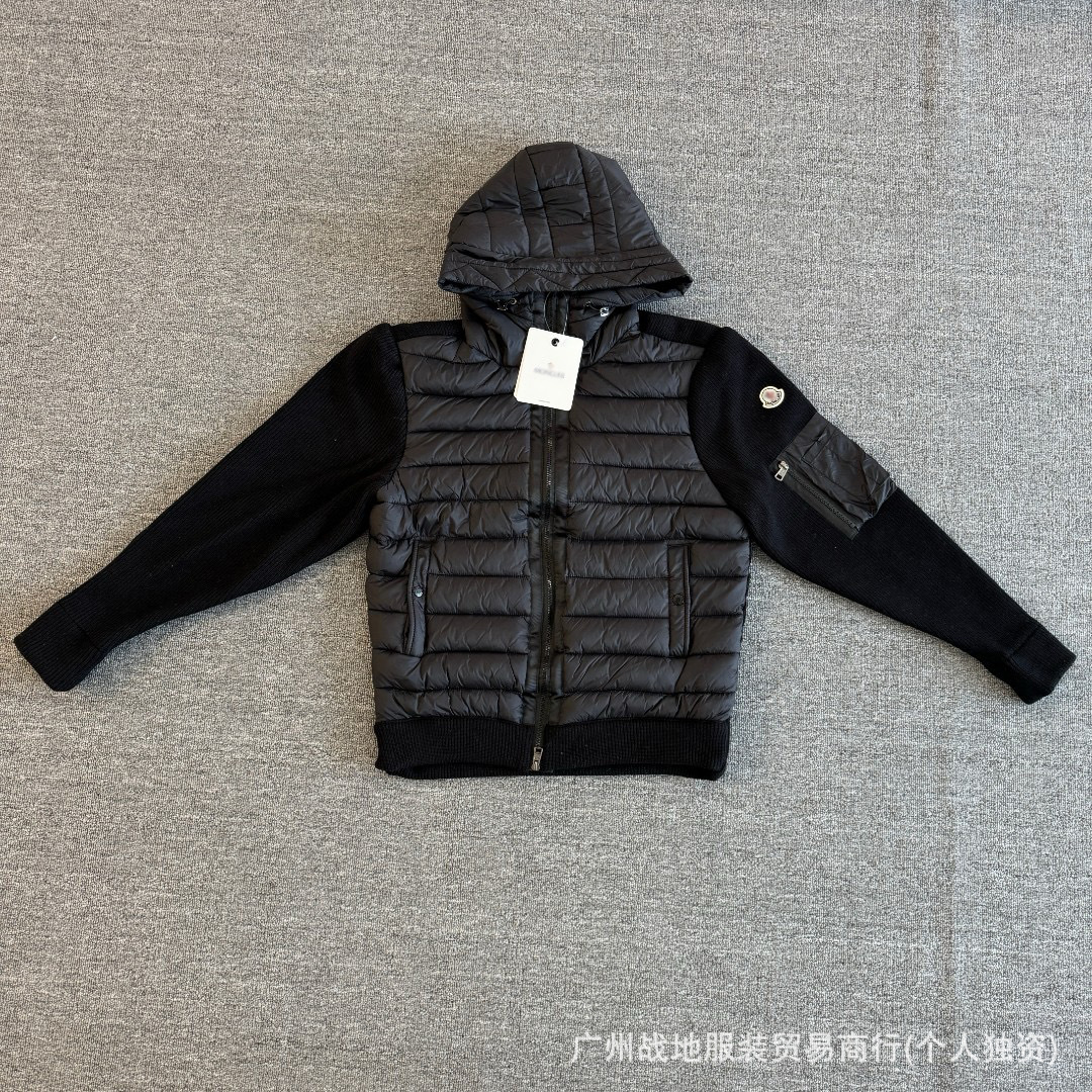 跨境高版本外贸M玛雅黑色经典羽绒服白鸭绒舒适保暖防寒连帽外套 22