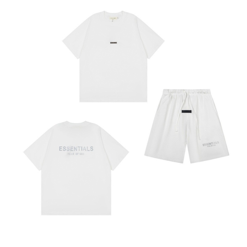 新款FEAR OF GOD ESSENTIALS植绒字母男女休闲宽松加绒连帽卫衣潮 72