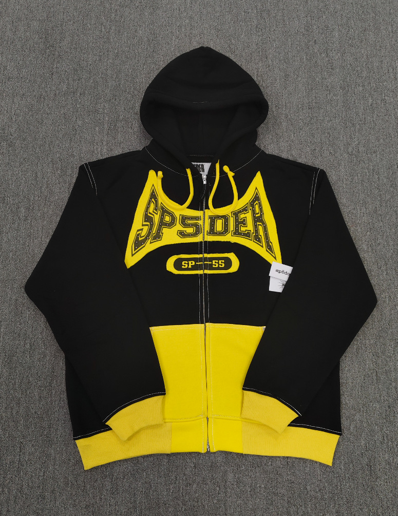 海外原版重磅450G加厚糕绒卫衣连帽衫男发泡印蜘蛛Sp5der hoodies 12