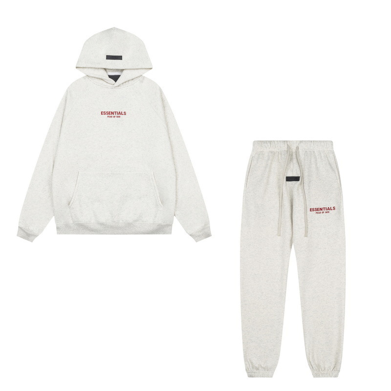 新款FEAR OF GOD ESSENTIALS植绒字母男女休闲宽松加绒连帽卫衣潮 41