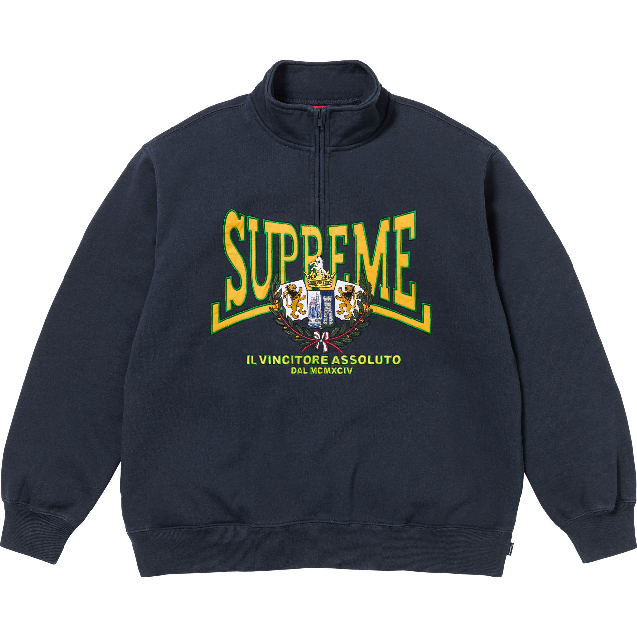 25FW SUPreme贴布BIG LOGO刺绣加绒重磅连帽卫衣男爆款秋冬款纯色 88