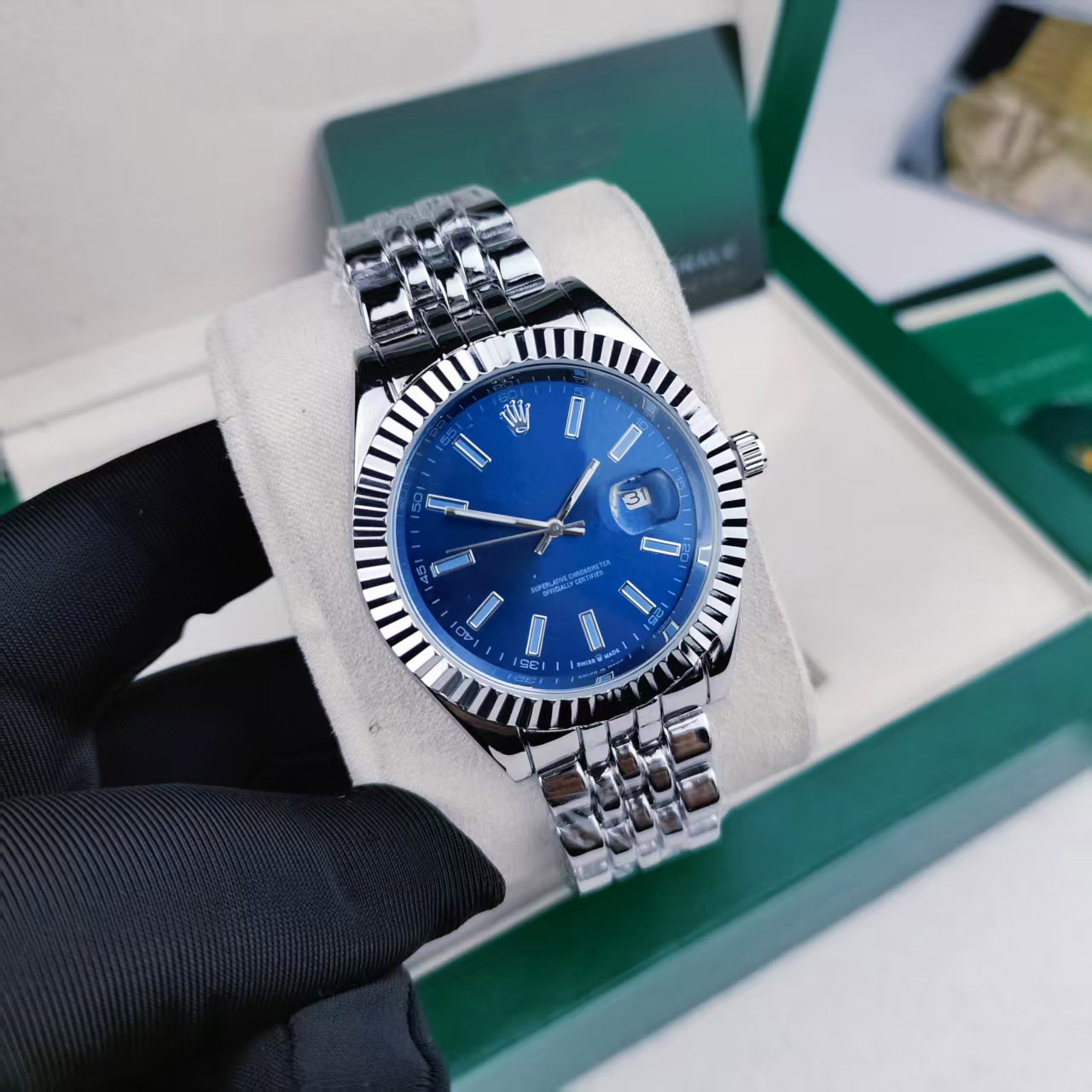 日志实心钢带条刻蓝