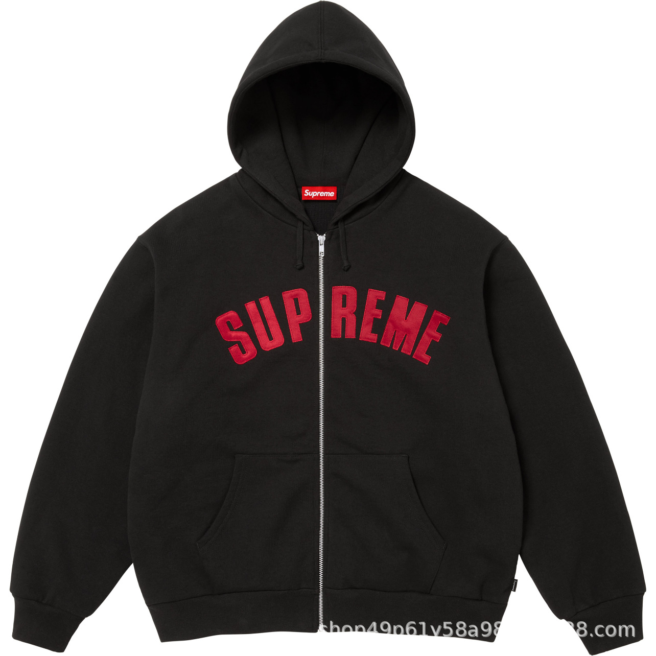 25FW SUPreme贴布BIG LOGO刺绣加绒重磅连帽卫衣男爆款秋冬款纯色 63
