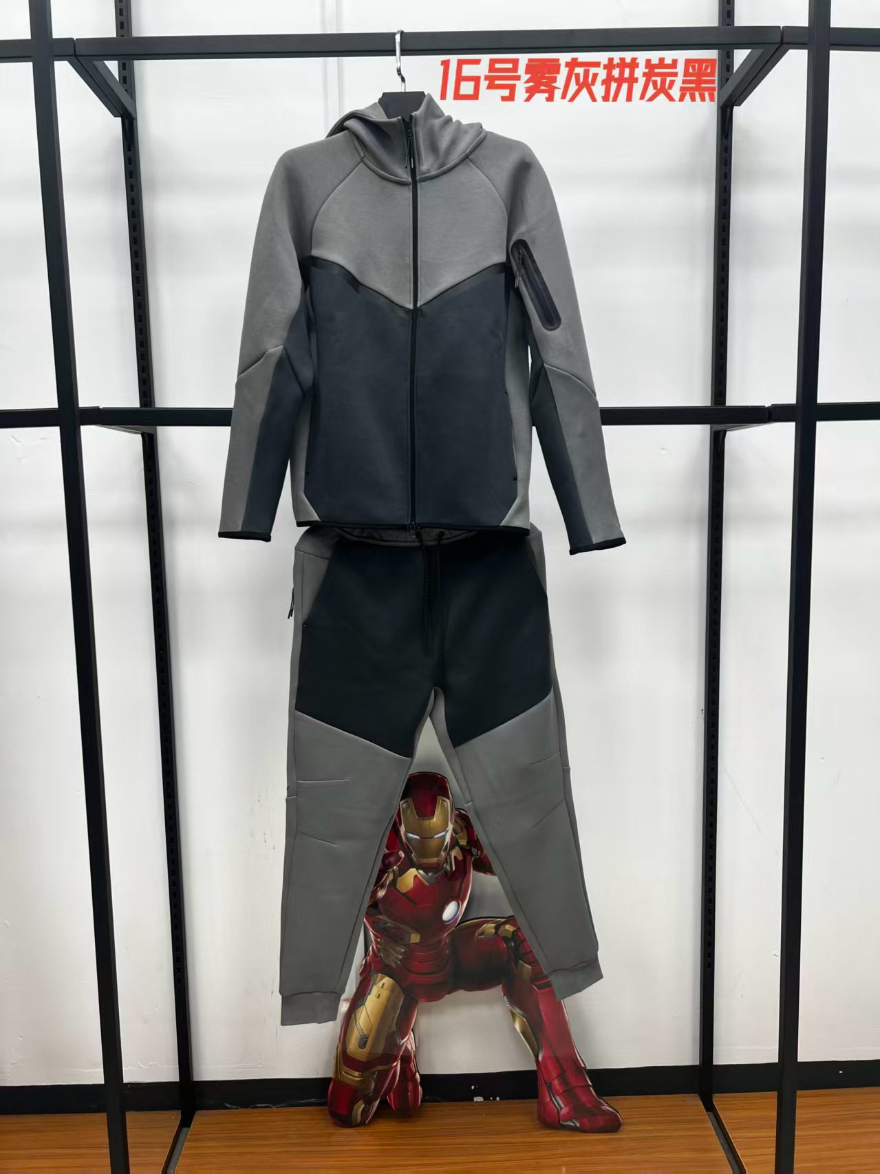 25春秋休闲运动压胶TECHFIEECE科技拉链套装外套卫裤950+496 29